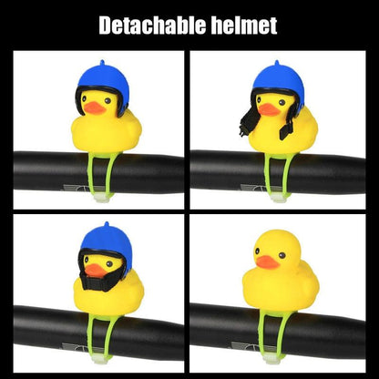 Yellow Small Bike Duck Bicycle Bell Luminous Normal Duck Ducky Bicycle Airscrew Helmet Wind Motor Riding Cycling Lights Horn Rubber Duck Helmet Bike Horn Bell Car Decoration Bicycle Horn